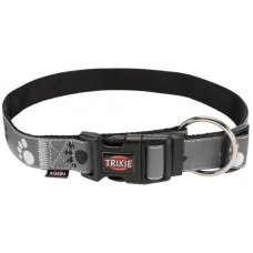 Kakla siksna : Trixie Silver Reflect collar, XS–S: 22–35 cm/15 mm, black/grey