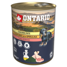 Konservi kucēniem : Ontario Dog Puppy Chicken Pate, Spirulina, Salmon oil 800g