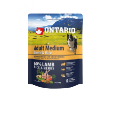 Sausa barība suņiem - Ontario Dog Adult Medium Lamb and Rice,  0,75kg