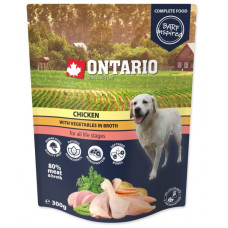 Konservi suņiem : Ontario Chicken with vegetables in broth, 300g