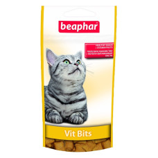 Beaphar Vit-Bits, 35g (75psc) Papildbarība kaķiem. Kraukšķīgie spilventiņi ar multivitamīn