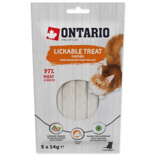 Gardums kaķiem – Ontario Lickable Treats Chicken, 5 x 14 g