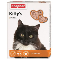 Vitamīni kaķiem : Beaphar KITTY'S + Protein (Fish), 180tab.