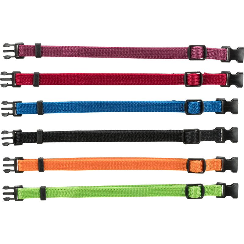 Kakla siksnu komplekts kucēniem - Trixie Puppy collars, M–L: 22–35 cm/10 mm, 6 gab.