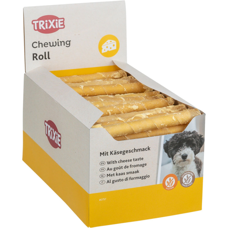 Gardumi suņiem - Trixie Chew Roll with Cheese Flavor, 12 cm, 22 g (100 gab)