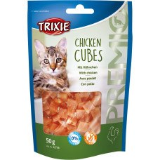 Gardumi kaķiem : Trixie Premio Chicken Cubes 50g.