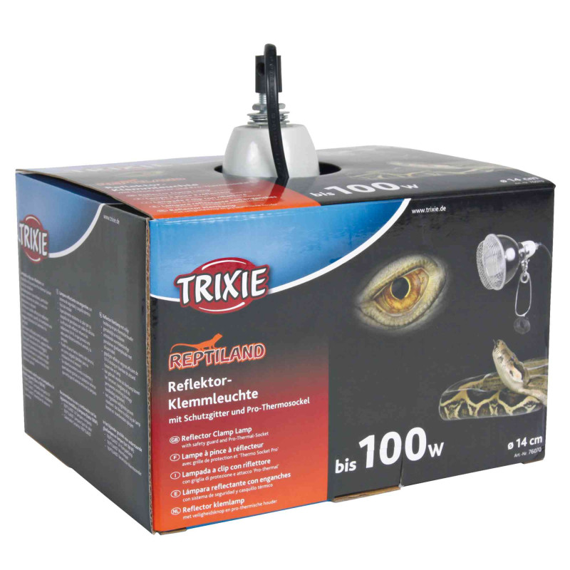 Lampa ar reflektoru terārijiem - Trixie Reflector clamp lamp, ø 14 × 17 cm