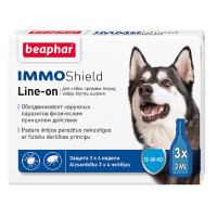 Pilieni pret blusām, ērcēm suņiem – Beaphar IMMO SHIELD, LINE-ON Medium Dog, 3 pip.