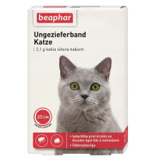 Līdzeklis pret blusām, ērcēm kaķiem : siksna Beaphar Ungezieferband For Cats, sarkana, 35 cm, vet. produkts