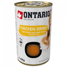 Konservi, zupa kaķiem : Ontario Drink Adult Chicken, 135 g