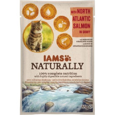 Konservēta barība kaķiem : IAMS CAT Naturally Adult Salmon in gravy 85gr.