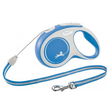 Inerces pavada suņiem – Trixie Flexi New COMFORT, cord leash, S: 8 m, blue.