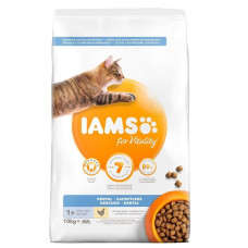 Sausā barība kaķiem - IAMS CAT ADULT DENTAL CHICKEN, 10 KG