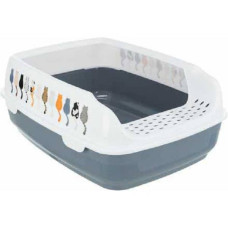 Kaķu tualete : Trixie Delio cat litter tray, with rim, 35 × 20 × 48 cm, grey/white