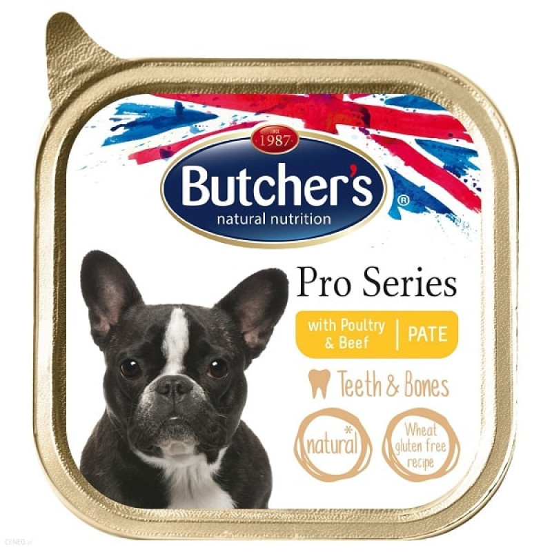 Konservi suņiem : Butchers DOG Pro Series with poultry&beef PATE, 150 g