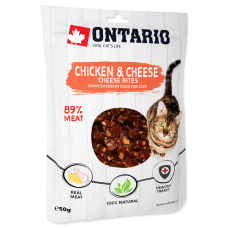 Gardumi kaķiem : Ontario Cat Chicken and Cheese Bites 50g.
