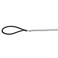 Pavada : Trixie Chain leash with nylon hand loop, 1.10 m/2.0 mm, black.