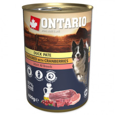 Konservi suņiem : Ontario Dog Duck Pate with Cranberries 400g