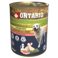 Konservi suņiem - Ontario Dog Chicken Pate with Herbs 800 gr