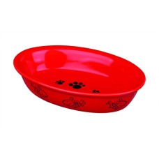 Bļoda dzīvniekiem, keramika : Trixie Cat bowl, oval, ceramic, 0.2l/15cm*10cm/1gab