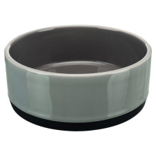 Bļoda dzīvniekiem, keramika : Trixie Bowl, rubber band, ceramic, 0.4 l/ø 12 cm, grey