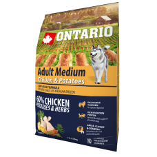 Sausa barība suņiem - Ontario Dog Adult Medium Chicken and Potatoes, 2,25 kg