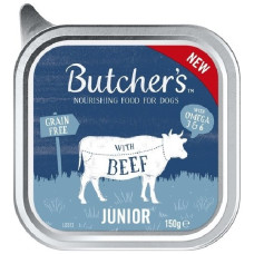 Konservi kucēniem : Butchers DOG Original Junior with beef pate 150g