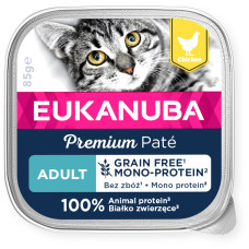 Konservēta barība kaķiem - Eukanuba Cat Adult Chicken pate Mono 85g 