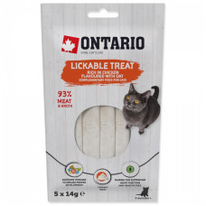 Лакомство для кошек – Ontario Lickable Treats Chicken Flavoured with Oat, 5 x 14 г 