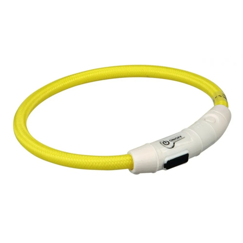 Mirgojoša kaklasiksna suņiem – Trixie Flash light ring USB, L–XL: 65 cm/ø 7 mm
