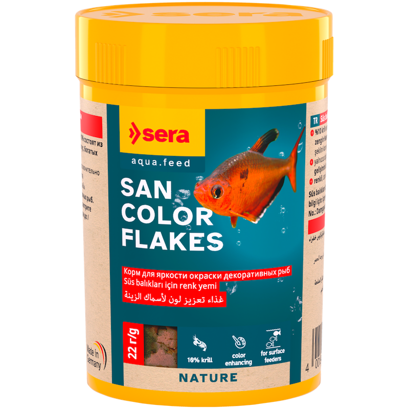 Barība zivīm - Sera San Color Flakes 100 ml (22 g)
