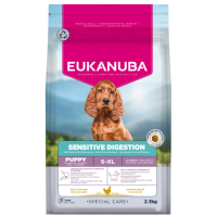 Sausa barība kucēniem - Eukanuba Puppy Sensitive Digestion, 2,3 kg