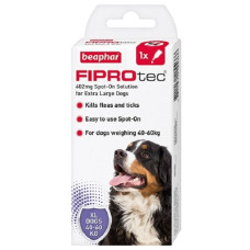 Līdzeklis pret blusām, ērcēm suņiem : Beaphar Fiprotec dog, no 40 līdz 60 kg, 1pip., bezrecepšu vet.zāles