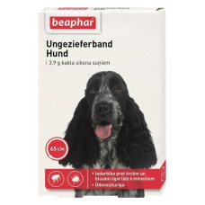 Līdzeklis pret blusām, ērcēm suņiem : siksna : Beaphar Ungezieferband For Dog, 65 cm (sarkana), vet. produkts