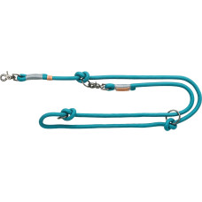 Pavada : Trixie BE NORDIC adjustable leash, L–XL: 2.00 m/ø 13 mm, petrol/light petrol/grey/light grey.
