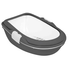 Kaķu tualete : Trixie Berto XL cat litter tray, with separating system, 47 × 26 × 69 cm, anthracite/whl