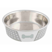 Bļoda dzīvniekiem, metāls - Trixie Stainless steel bowl with silicone, 1.4 l/ø 21 cm