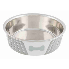 Bļoda dzīvniekiem, metāls - Trixie Stainless steel bowl with silicone, 1.4 l/ø 21 cm
