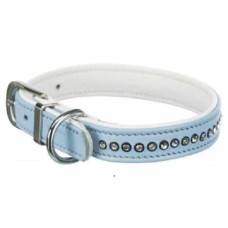 Kakla siksna : Trixie Active Comfort collar with rhine stones, XXS–XS: 17–21 cm/12 mm, light blue