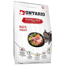 Sausā barība kaķiem - Ontario Cat Sterilised Lamb, 2 kg