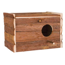 Ligzda putniem : Trixie Nest box, bark wood, 21×13×12 cm/ø 3.8 cm