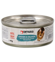 Konservi kaķiem – Ontario Chicken Pieces+Scallop 95g