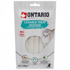 Лакомство для кошек – Ontario Lickable Treats with Tuna and Shrimp, 5 x 14 г 