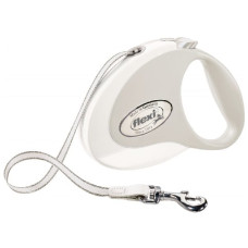 Inerces pavada suņiem – Trixie Flexi STYLE, tape leash, M: 5 m, white