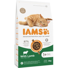 Sausā barība kaķiem - IAMS CAT ADULT LAMB, 3 kg