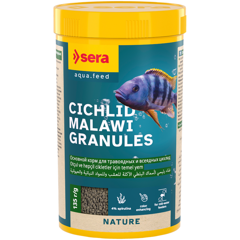 Barība zivīm - Sera Cichlid Malawi Granules 250 ml (135g)