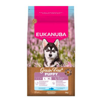 Sausa barība kucēniem - Eukanuba Puppy & Junior Large Grain Free Ocean Fish, 3 kg