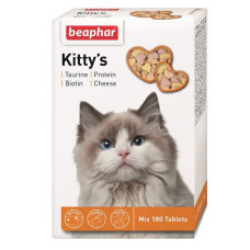 Beaphar KITTY'S MIX, 180tab. Vitamīnu komplekss kaķiem ar taurīnu un biotīnu, ar proteīnu 