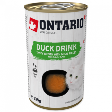 Konservi, zupa kaķiem : Ontario Drink Adult Duck, 135 g