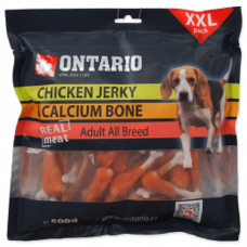 Gardums suņiem : Ontario Chicken Jerky & Calcium Bone, 500 g